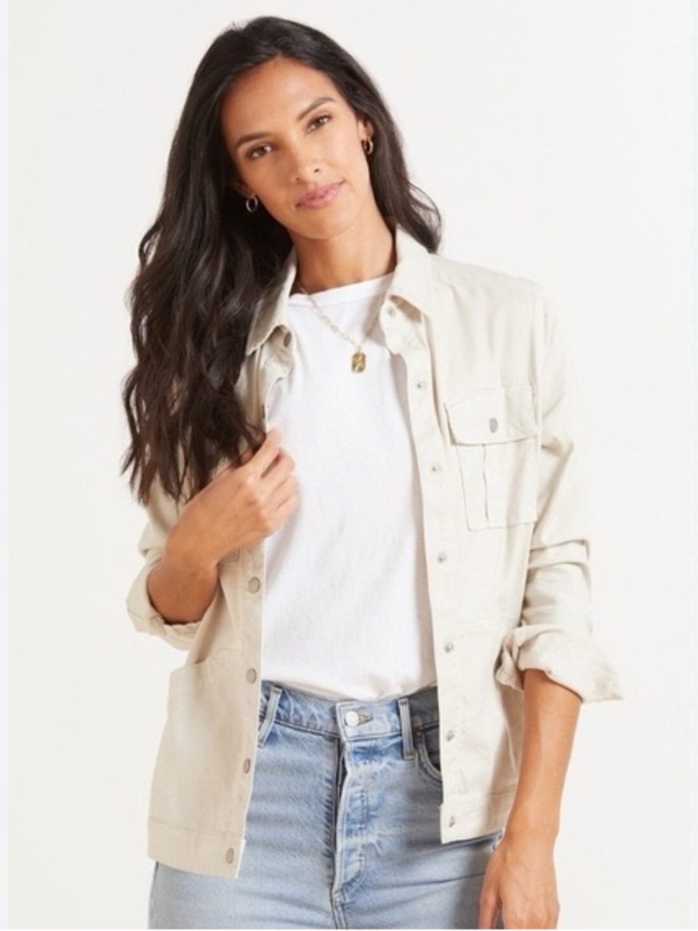 LEVEL 99 NWT Evereve Emme Belted Tencel Linen Blend Utility Jacket xs